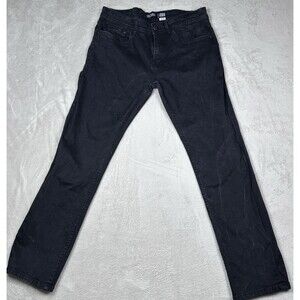 Cultura Jeans Men's Size 34x32 Black Marbled Slim Straight Leg Denim